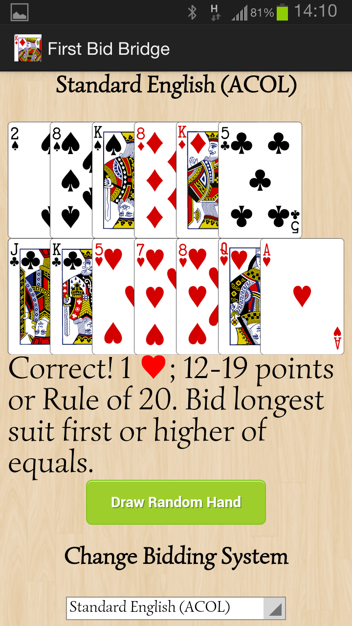 First Bid Bridge Screen 2