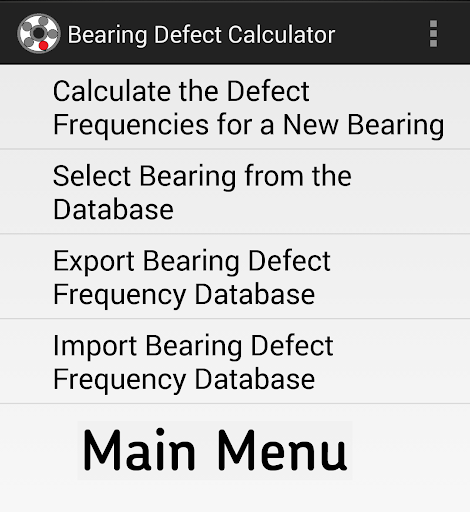 Bearing Defect Calculator