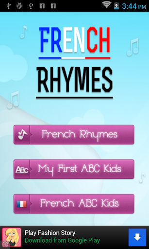 French rhyming poems for kids