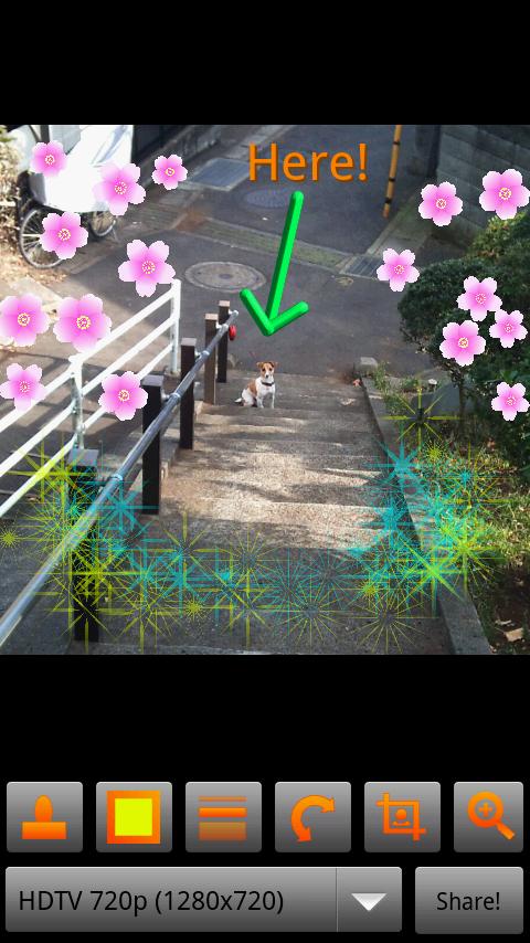 Android application ShareImage screenshort