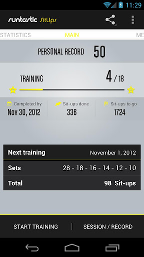 Runtastic Sit-Ups PRO 腹筋