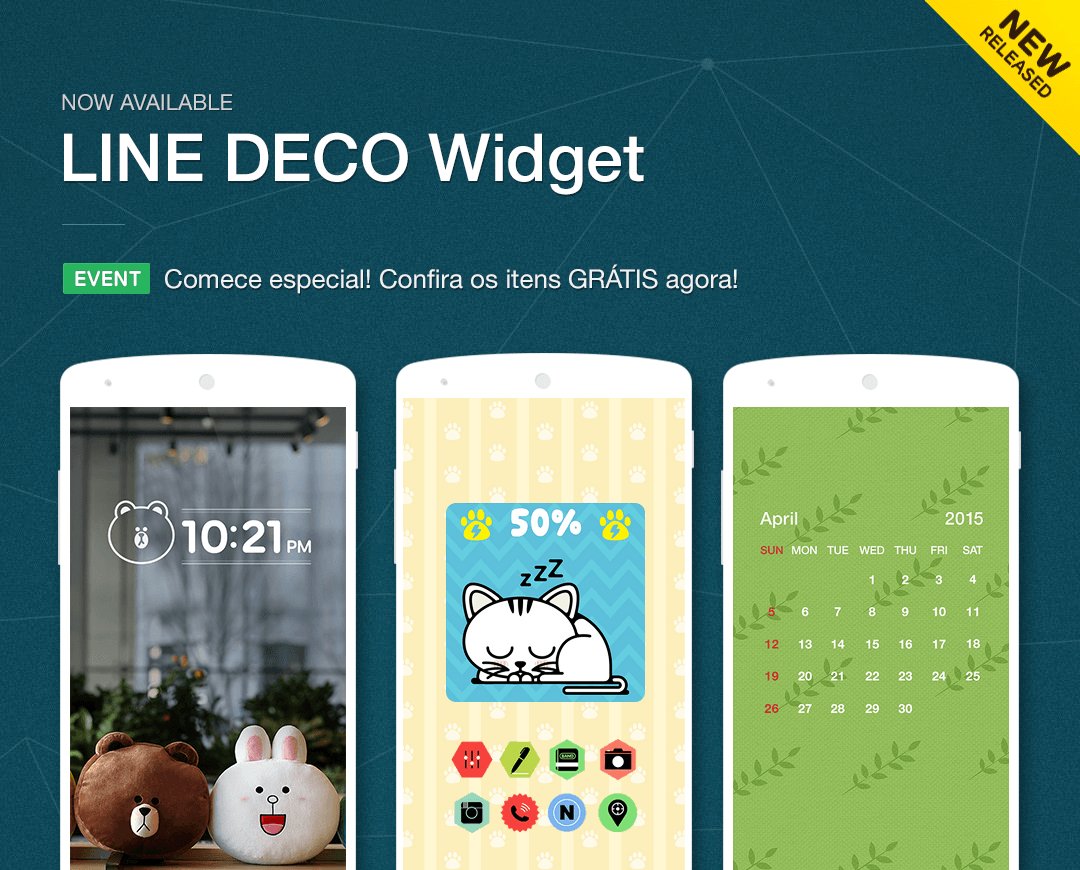 Tela do fundo&Ícone -LINE DECO - screenshot