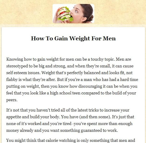 【免費書籍App】How to Gain Weight-APP點子