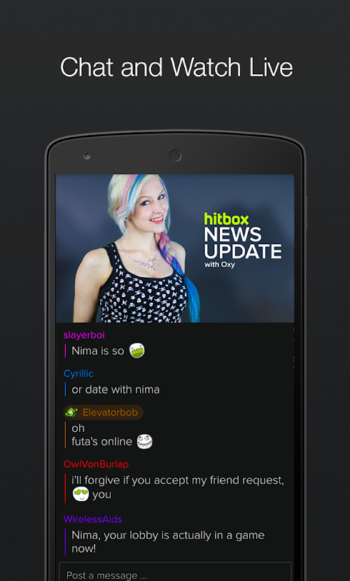 Android application hitbox beta screenshort