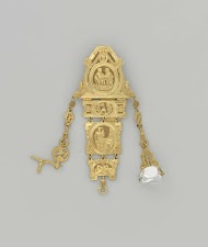 Chatelaine with cachet and watch key