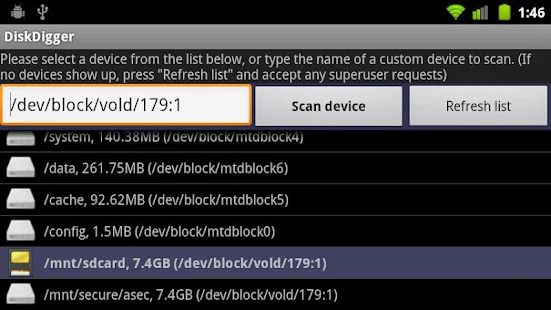 DiskDigger undelete (root) - screenshot thumbnail