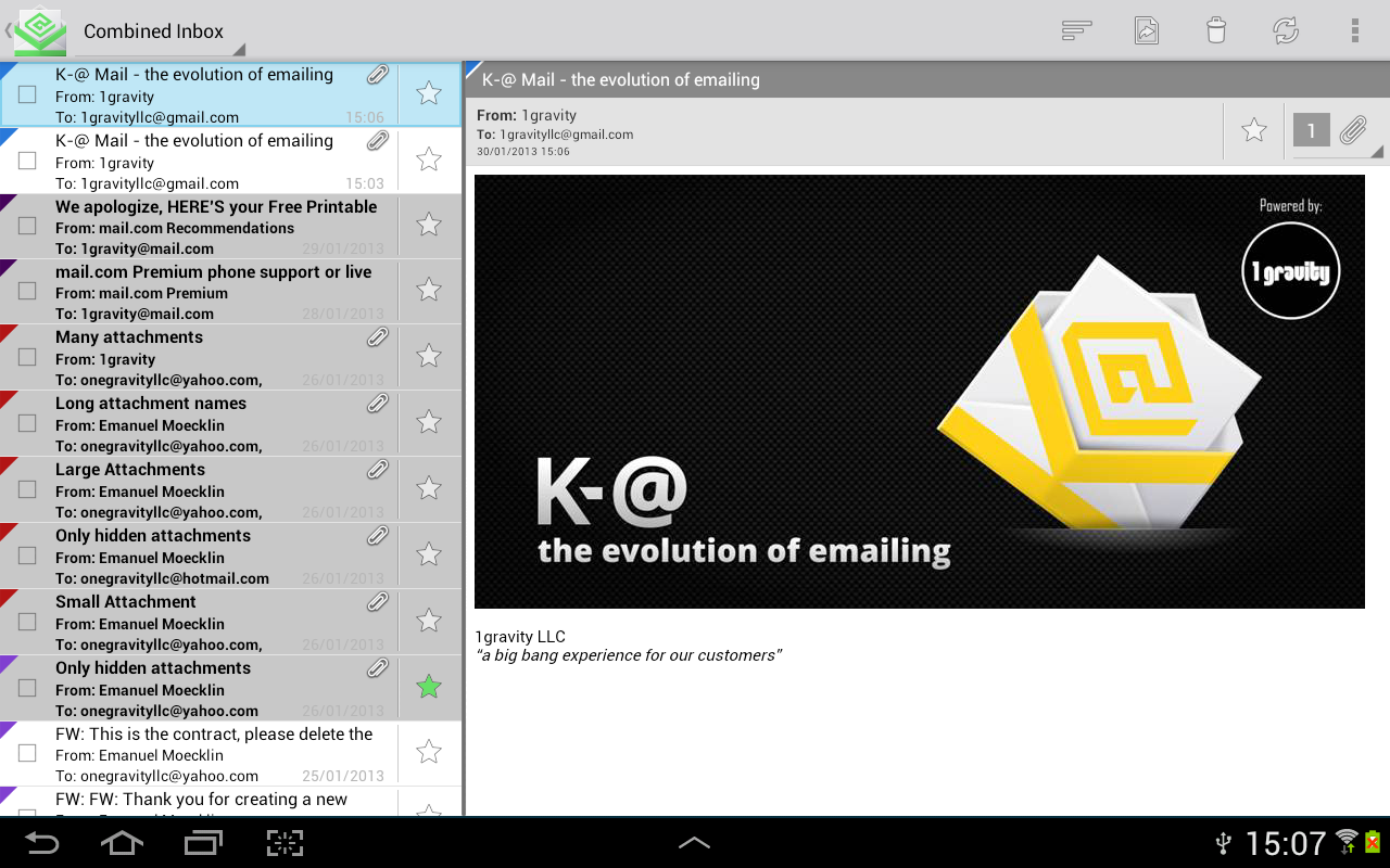K-@ Mail Pro - email evolved - screenshot
