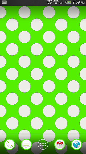 【免費個人化App】Polka Dot Green White Theme-APP點子