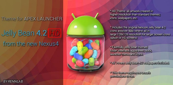 Jelly Bean 4.2 HD Apex Theme