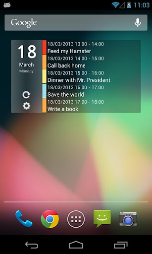 Calendar Widget Month Agenda