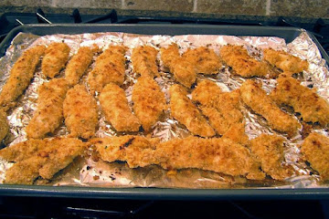 Garlicky Parmesan Corn  Flake Baked Chicken Tenders