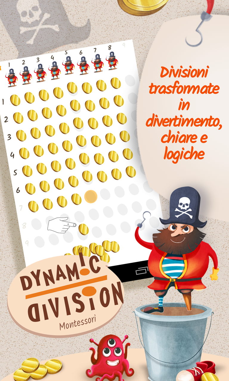 Android application Montessori Dynamic Division screenshort