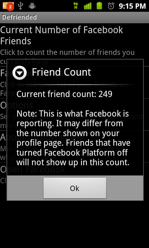 Defriended (Ad-Free) Screen 2