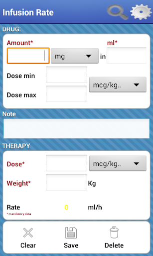 Infusion Rate IV