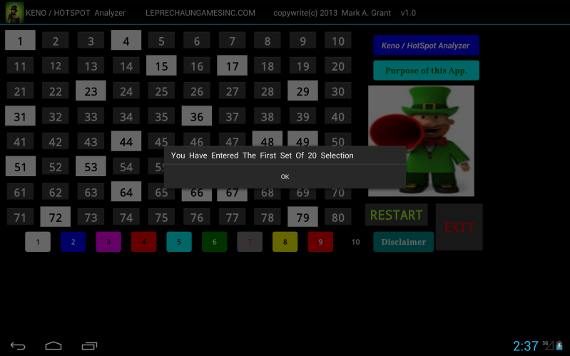 KENO / HOTSPOT  #1 Analyzer Screen 2
