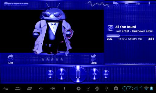 【免費音樂App】Poweramp skin BLUE-APP點子