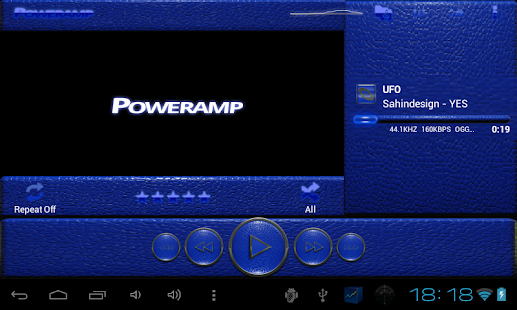 Poweramp skin blue lizard Screenshots 0