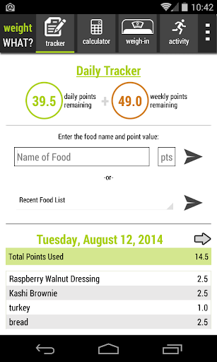 Weight What Tracker Calculator