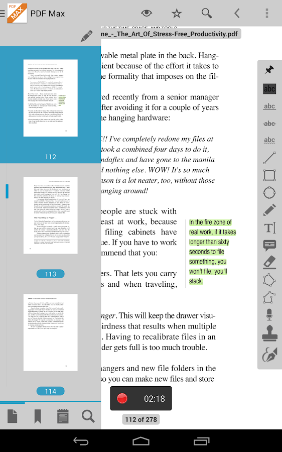 The PDF Expert for Android - screenshot