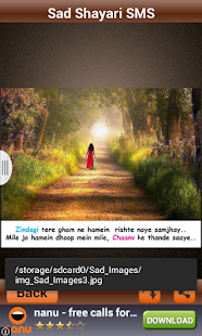download Sad Shayari SMS And Images free