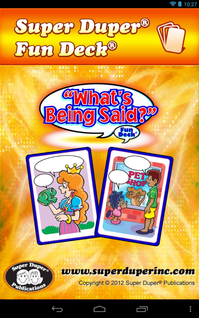 Whats Being Said? Fun Deck Screen 1