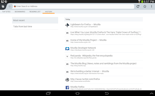 Firefox Browser for Android - screenshot thumbnail