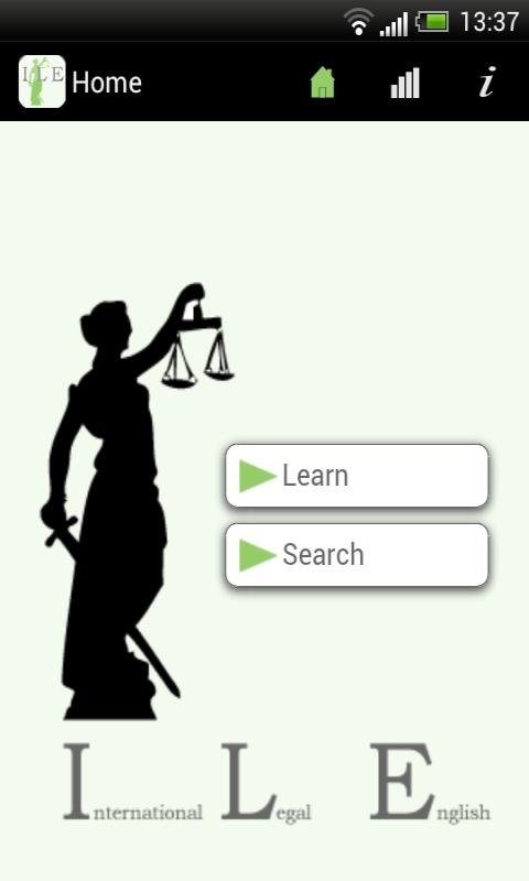 Android application International Legal English screenshort