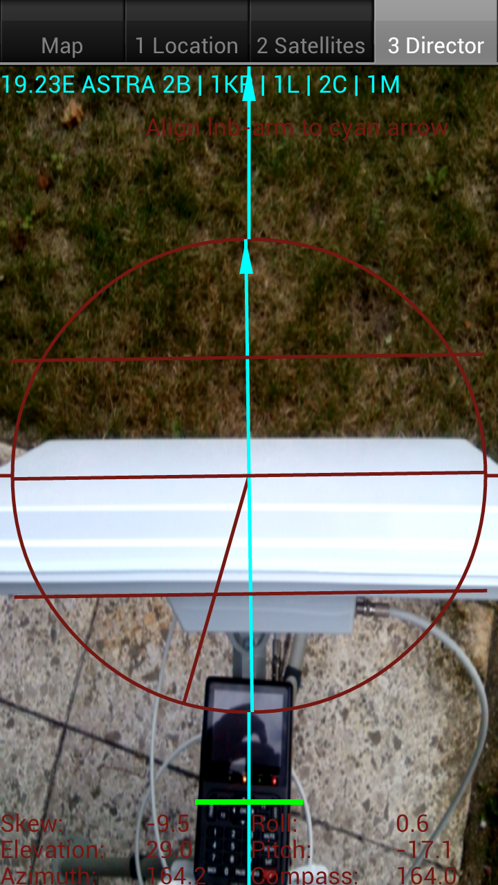 Android application Satellite Director NG screenshort