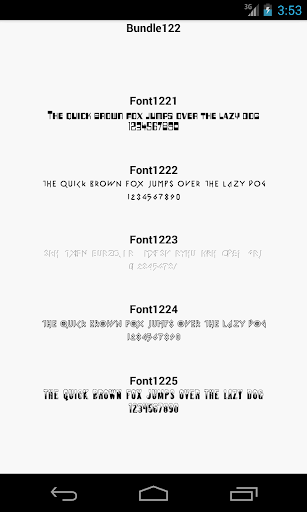 Fonts for FlipFont 122