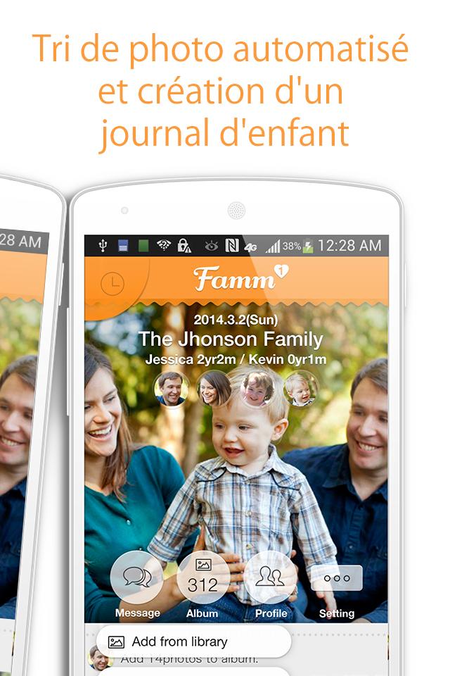 Android application Famm - Family Album screenshort