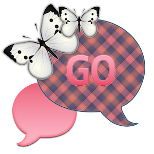 GO SMS THEME|PeachButterflySky 1.1