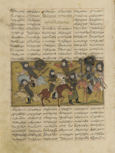 Ardawan held captive before Ardashir from a Shahnama (Book of kings) by Firdawsi