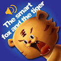 The smart fox and the tiger logo