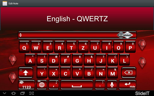 SlideIT English QWERTZ Pack