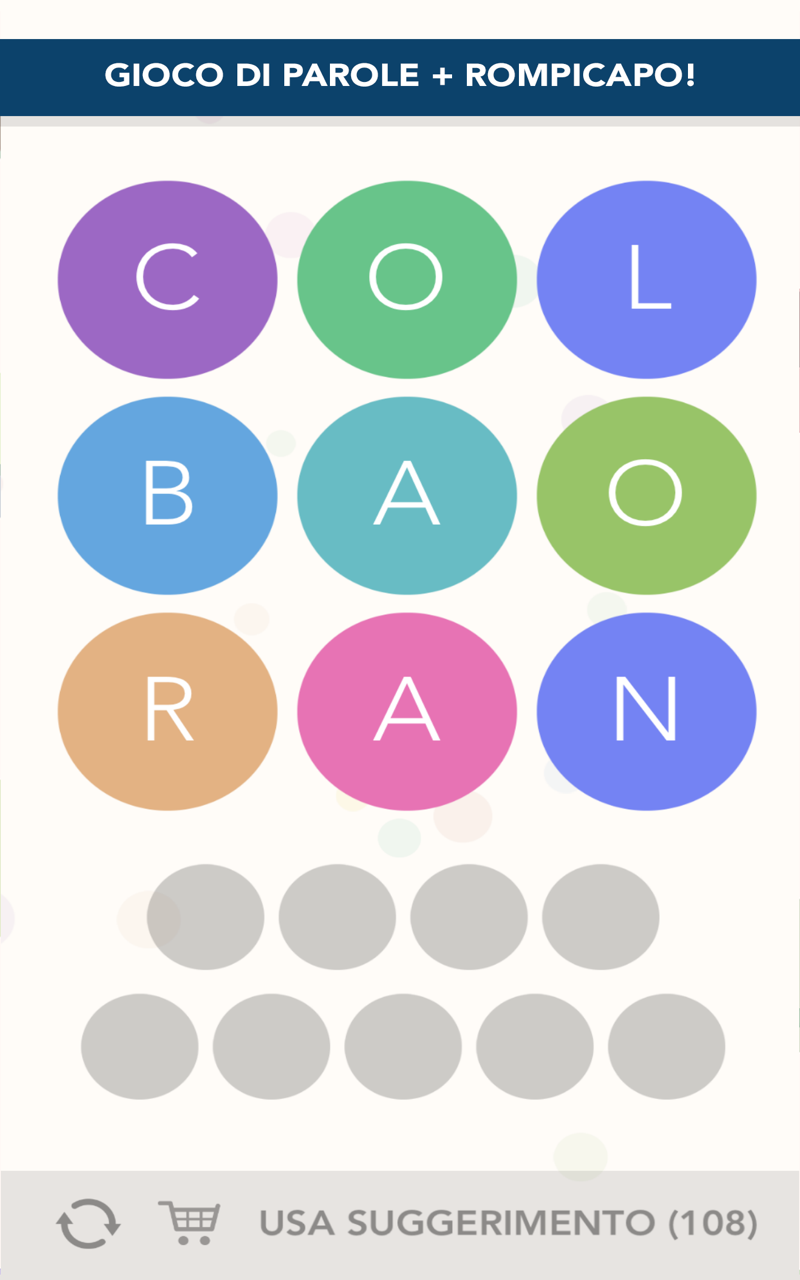Android application WordBubbles screenshort