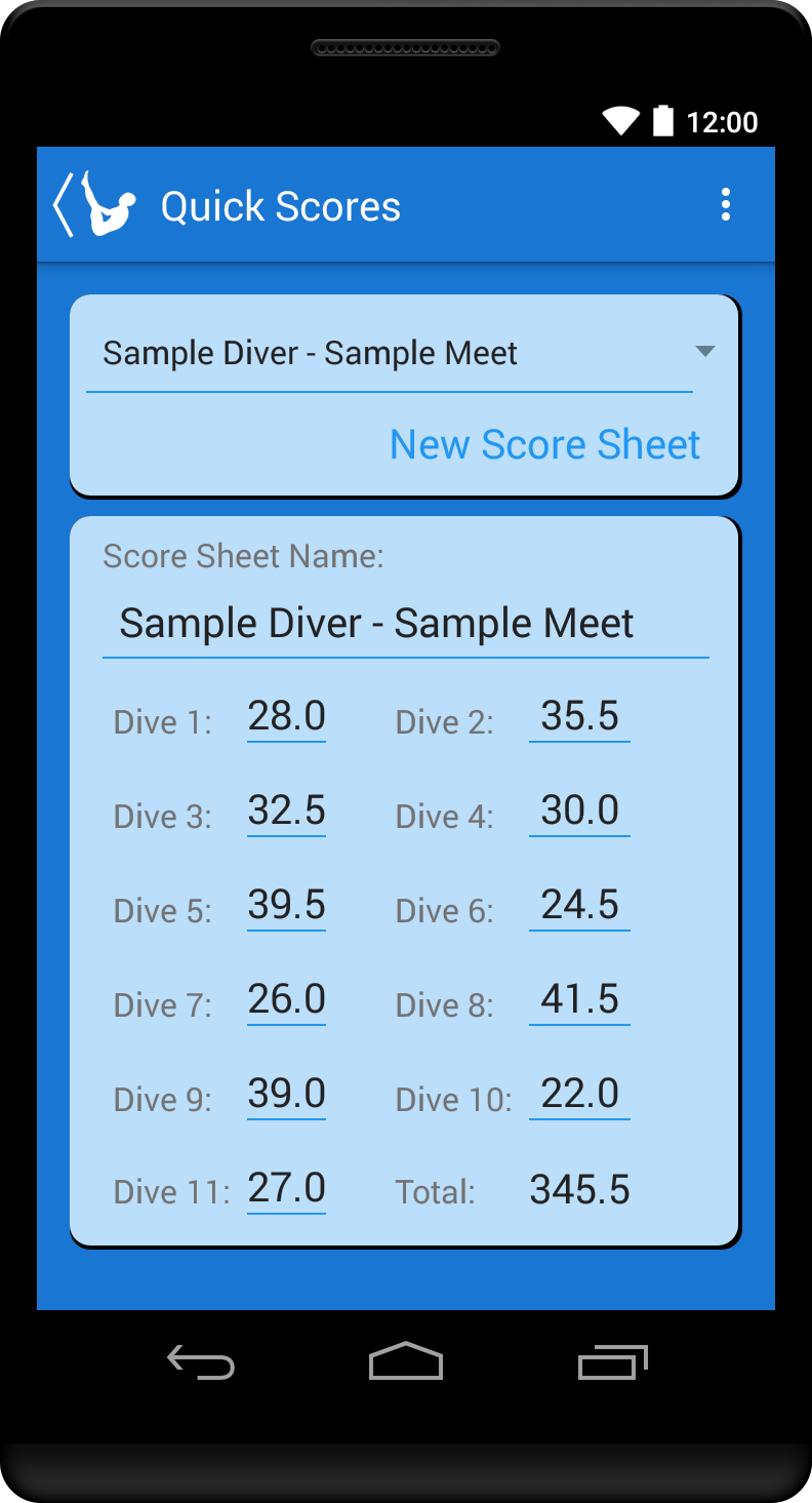Score My Dive Elite Calculator Screen 2