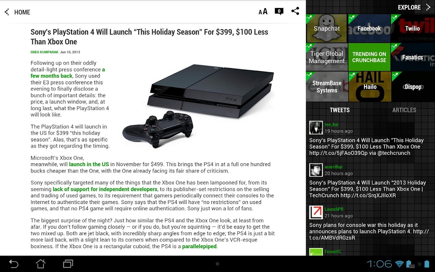   TechCrunch – Capture d'écran 