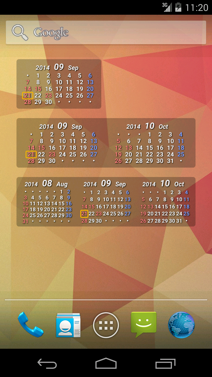 Tadano Calendar Pro Screen 1
