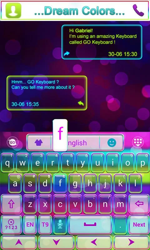  Dream Colors Go Keyboard Theme: captura de tela 