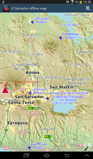 El Salvador offline map