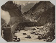Stoomlocomotief op de route tussen Lauterbrunnen en Grindelwald