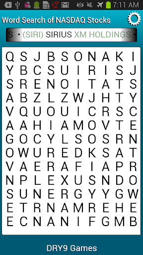 Wall Street Word Search Nasdaq