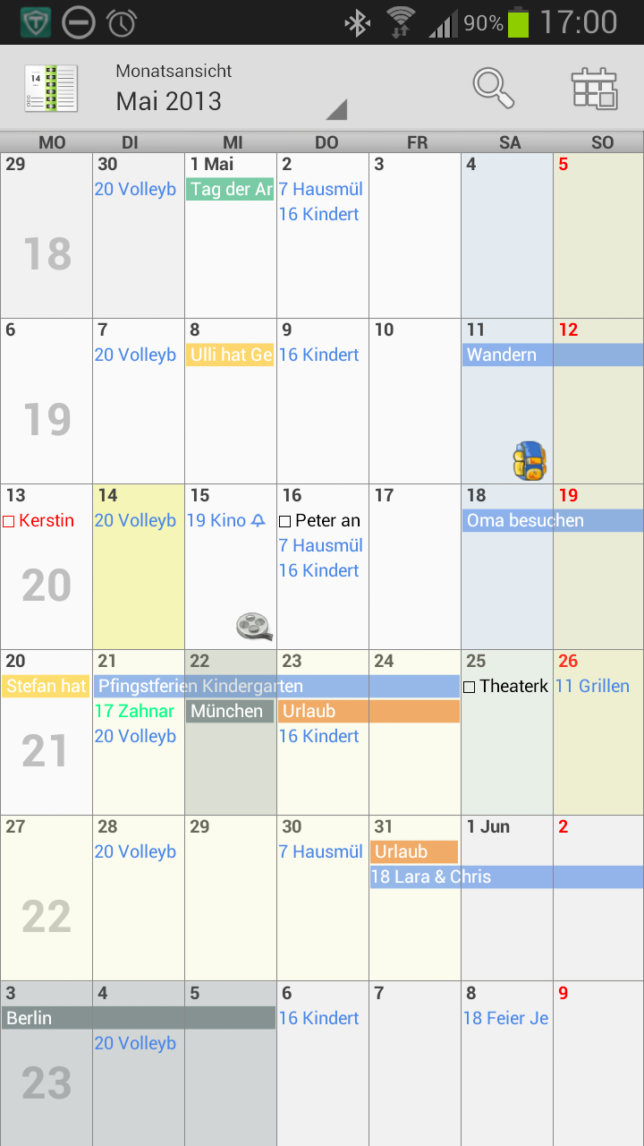 Android application Personal Calendar Free screenshort