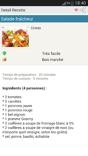 【免費健康App】Recettes Régime-APP點子