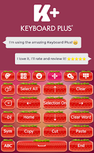 download สตรอเบอร์รี่ธีมแป้นพิมพ์ free