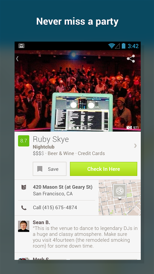 Foursquare - screenshot