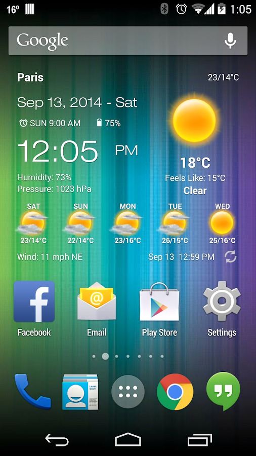 weather and clock widget for android free download