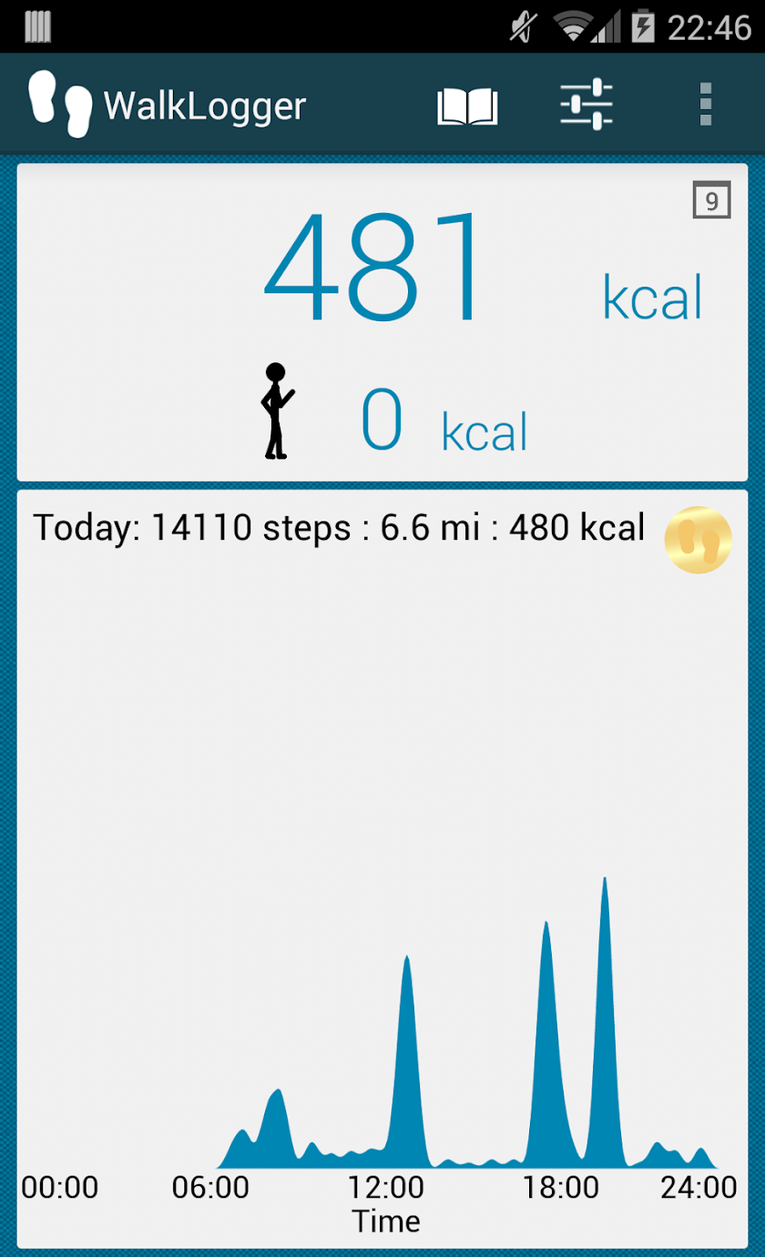 WalkLogger pedometer Screen 3