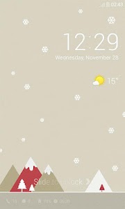 Pastel Snow Dodol Locker Theme screenshot 0
