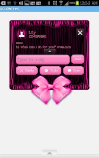 How to install GO SMS - Zebra Pink Bows 1.1 unlimited apk for android